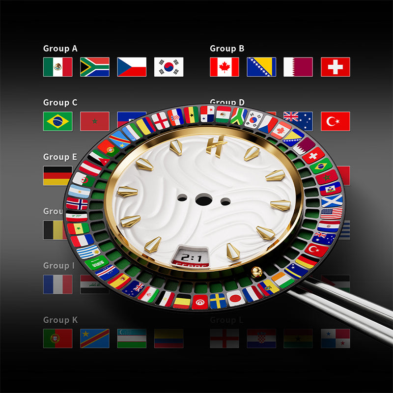 Silver Football game Roulette Watch Lucky Harvey