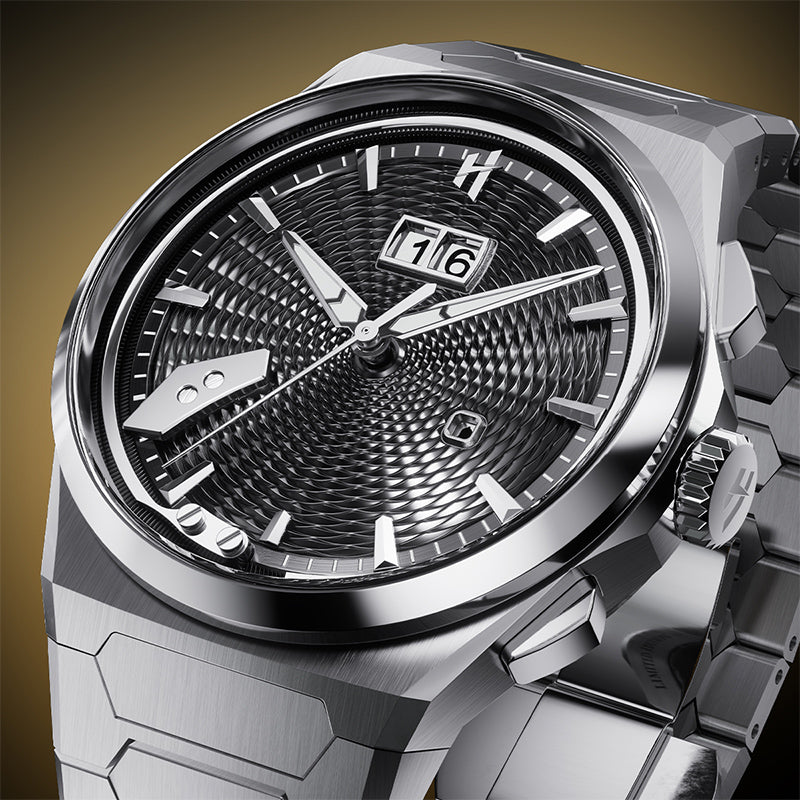 Lucky Harvey Rare Visible Chimes:Titanium 75g Guilloché Chiming Watch 2.0 – Black product image 51