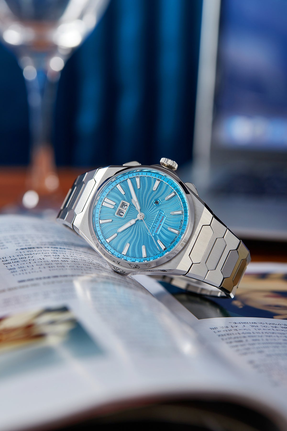 Lucky Harvey Guilloché dial chiming watch