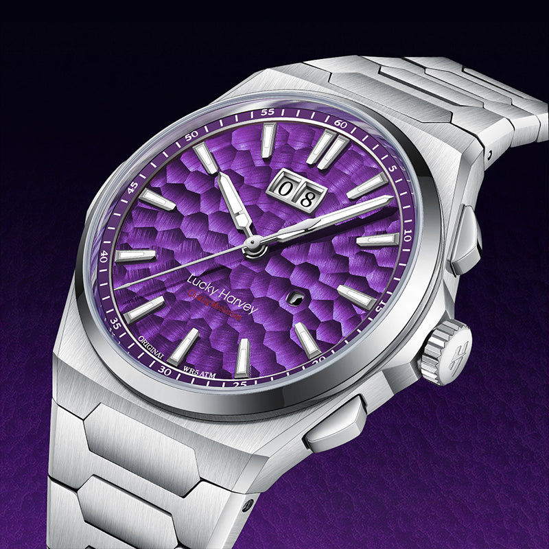 Lucky Harvey Hammer Dial Chiming Limited Edition Automatic Watch – Purple product image 28