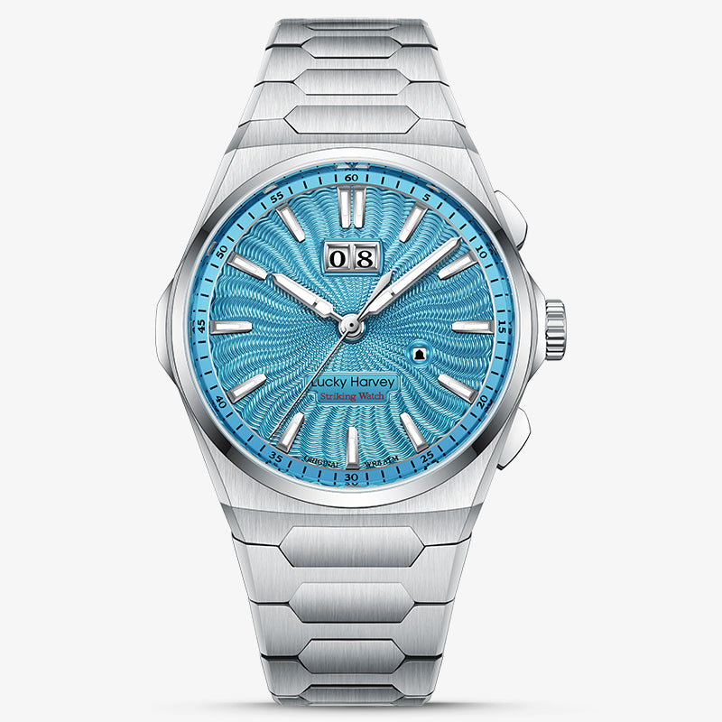 Lucky Harvey Sound of Nature Chiming Limited Edition Automatic Watch –  Big Date & Silent Mechanism – Purple product image 1