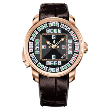 Rose Gold Mahjong Game Automatic Watch Lucky Harvey