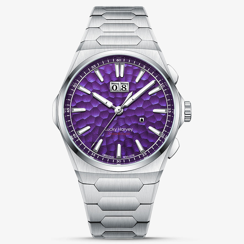 Lucky Harvey Hammer Dial Chiming Limited Edition Automatic Watch – Purple product image 28