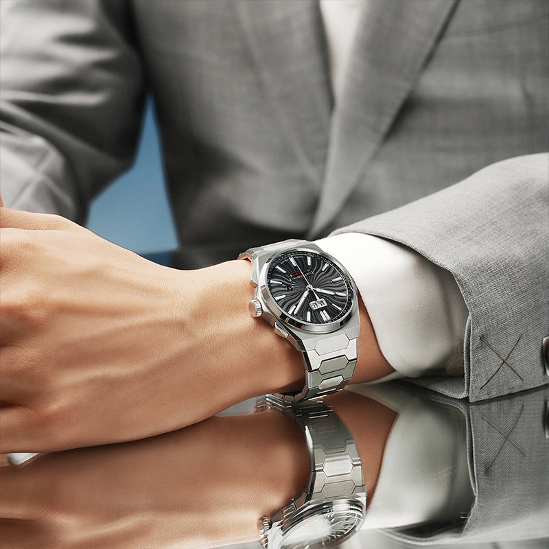 Lucky Harvey Sound of Nature Chiming Limited Edition Automatic Watch –  Big Date & Silent Mechanism – Purple product image 20