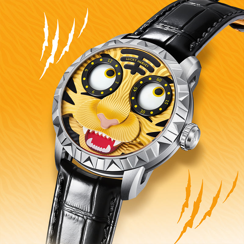 Golder Tiger Automaton Watch Lucky Harvey