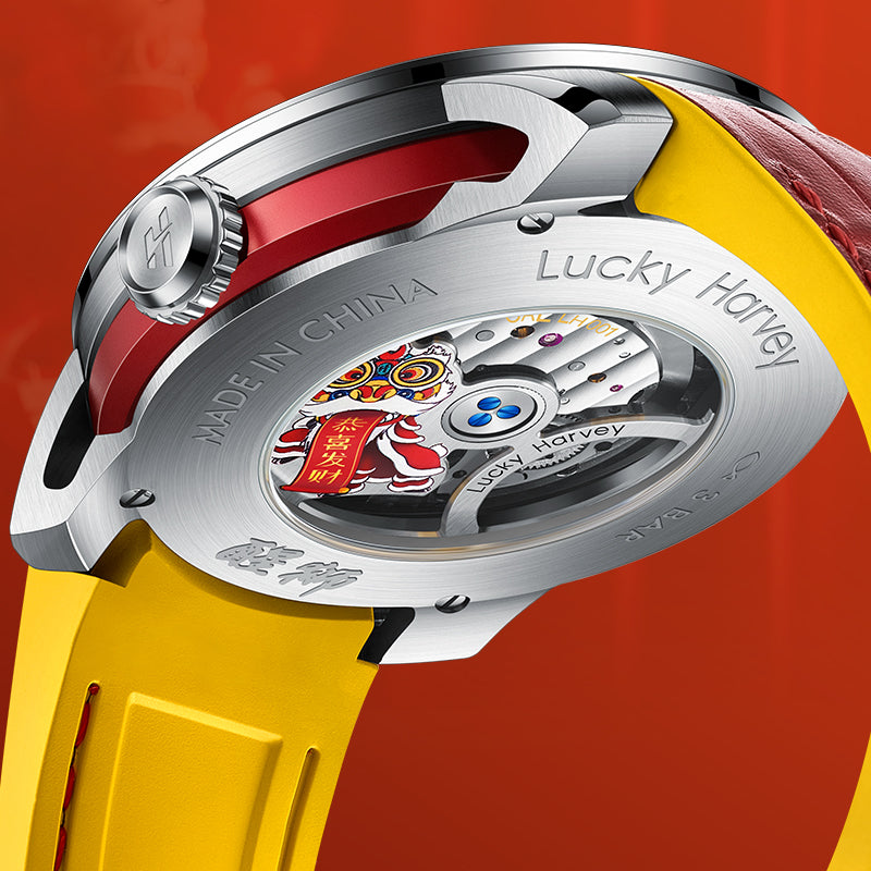 Lucky Harvey Lion Dance automaton Watch –  Dynamic Rotor Inspired by Traditional Lion Dance – Green product image 9