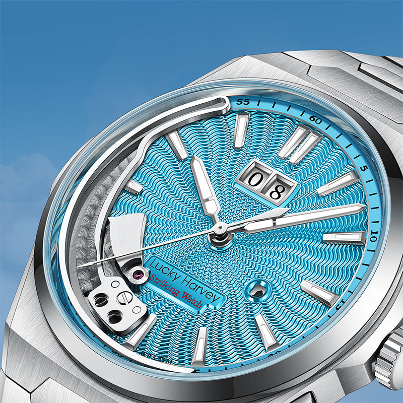 Lucky Harvey Sound of Nature Chiming Limited Edition Automatic Watch –  Big Date & Silent Mechanism – Purple product image 2