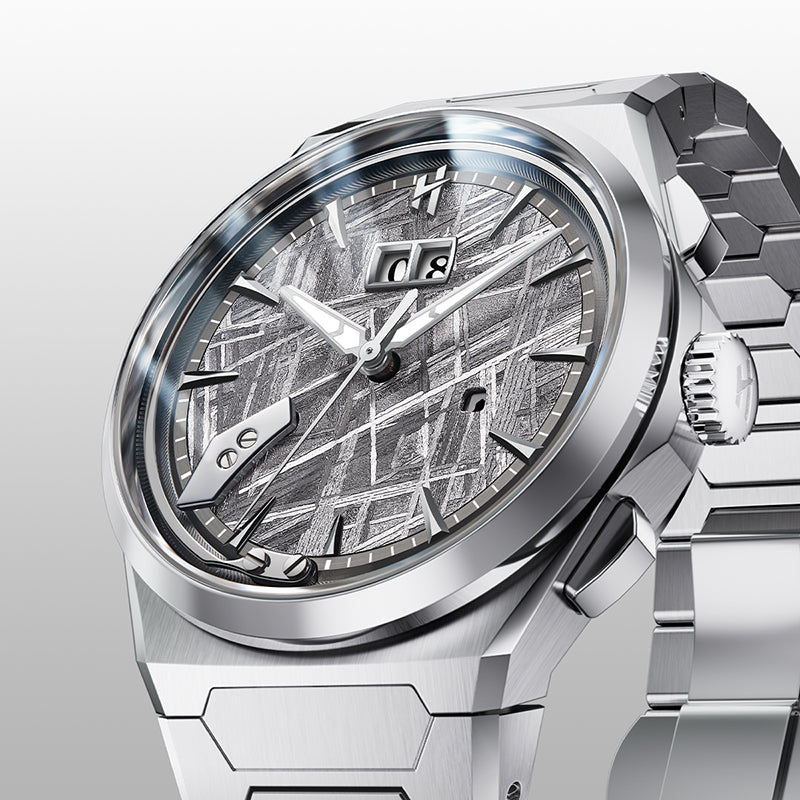 Sound Of Nature Silver Muonionalusta Meteorite Dial Chiming 2.0 Watch Lucky Harvey