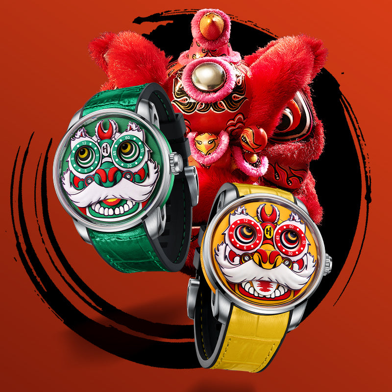 Lucky Harvey Lion Dance automaton Watch –  Dynamic Rotor Inspired by Traditional Lion Dance – Green product image 12