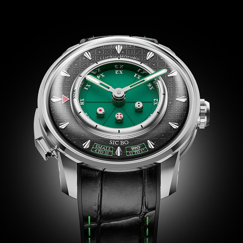 Lucky Harvey Dice Automatic Watch – 925 Silver Dice Design – Red product image 1