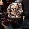 Lucky Harvey Limited Edition Gothic Skull automaton Watch – Handcrafted 925 Silver Skull with Moving Jaw – Silver product image 11