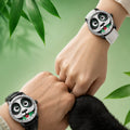 Fun Series Silver Panda Automaton Watch – White Leather Strap product image 6